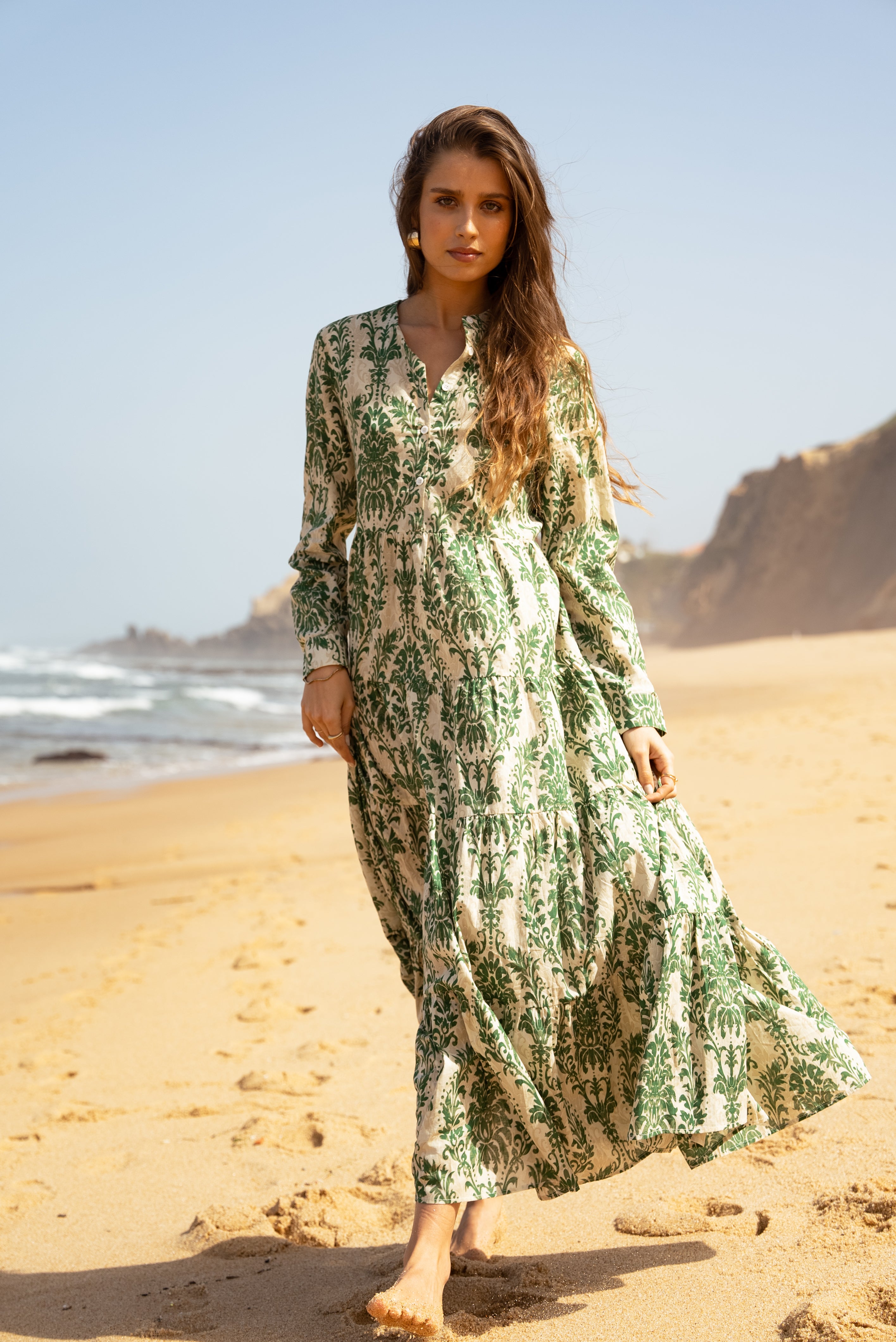 Robe longue Marbella en coton