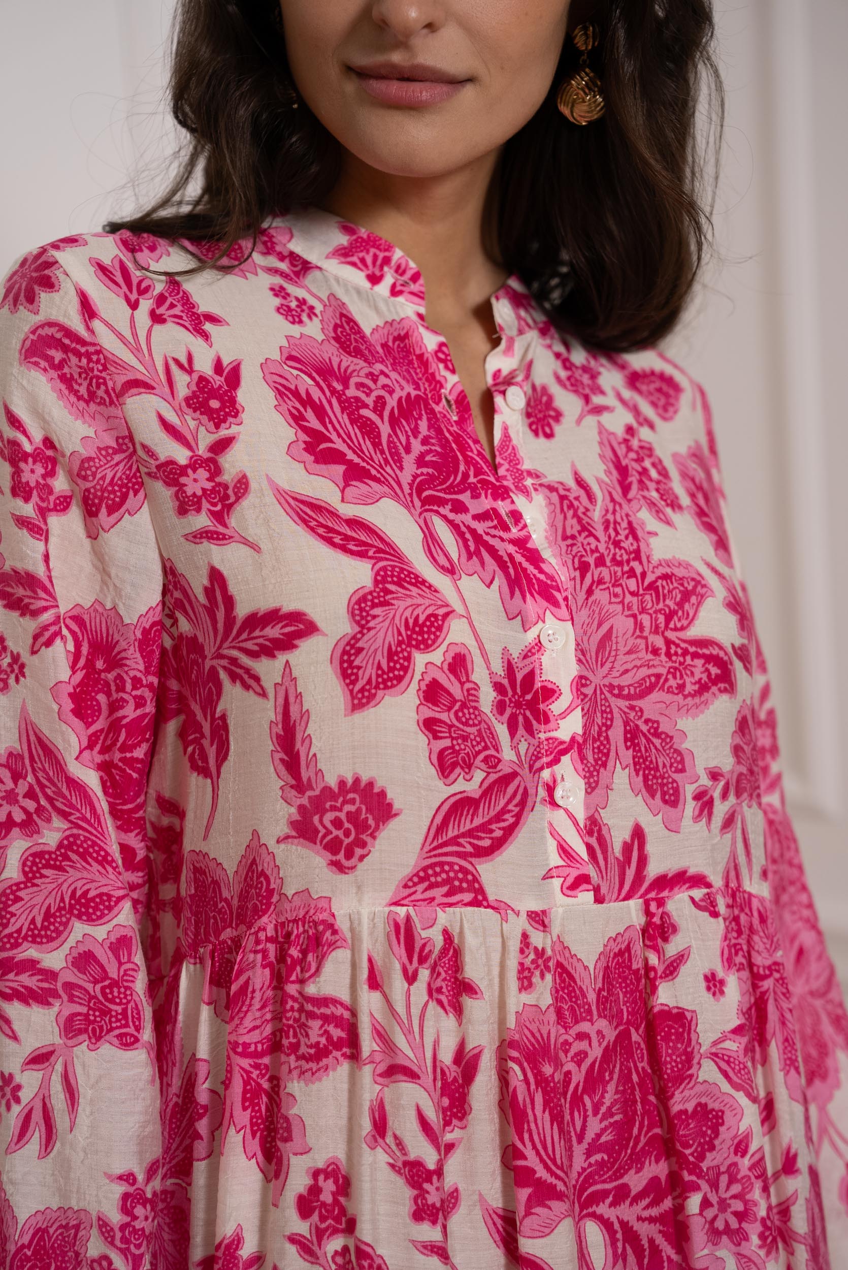 Robe longue imprimée fleurie Marbella