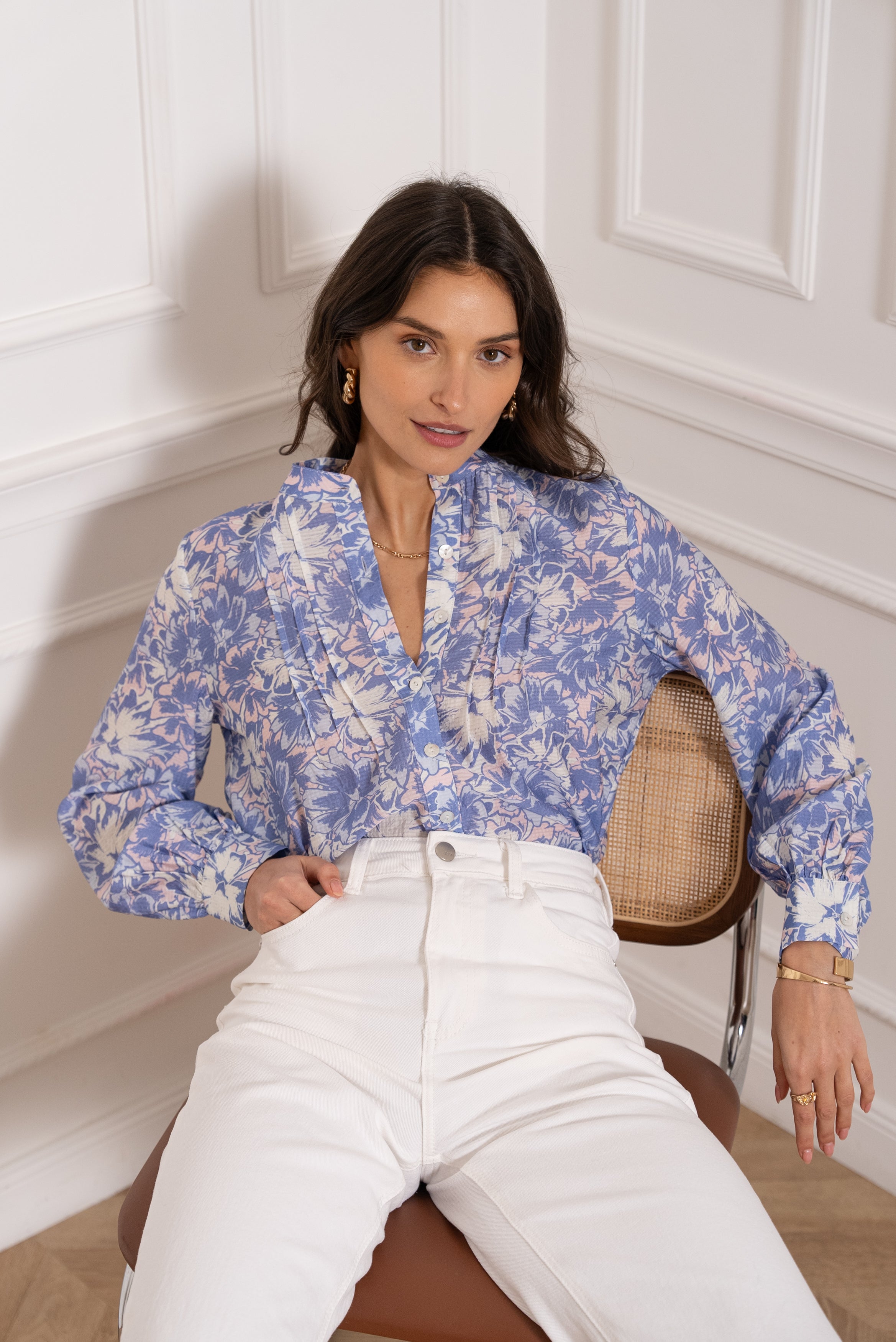 Blouse chemisier Théa imprimé