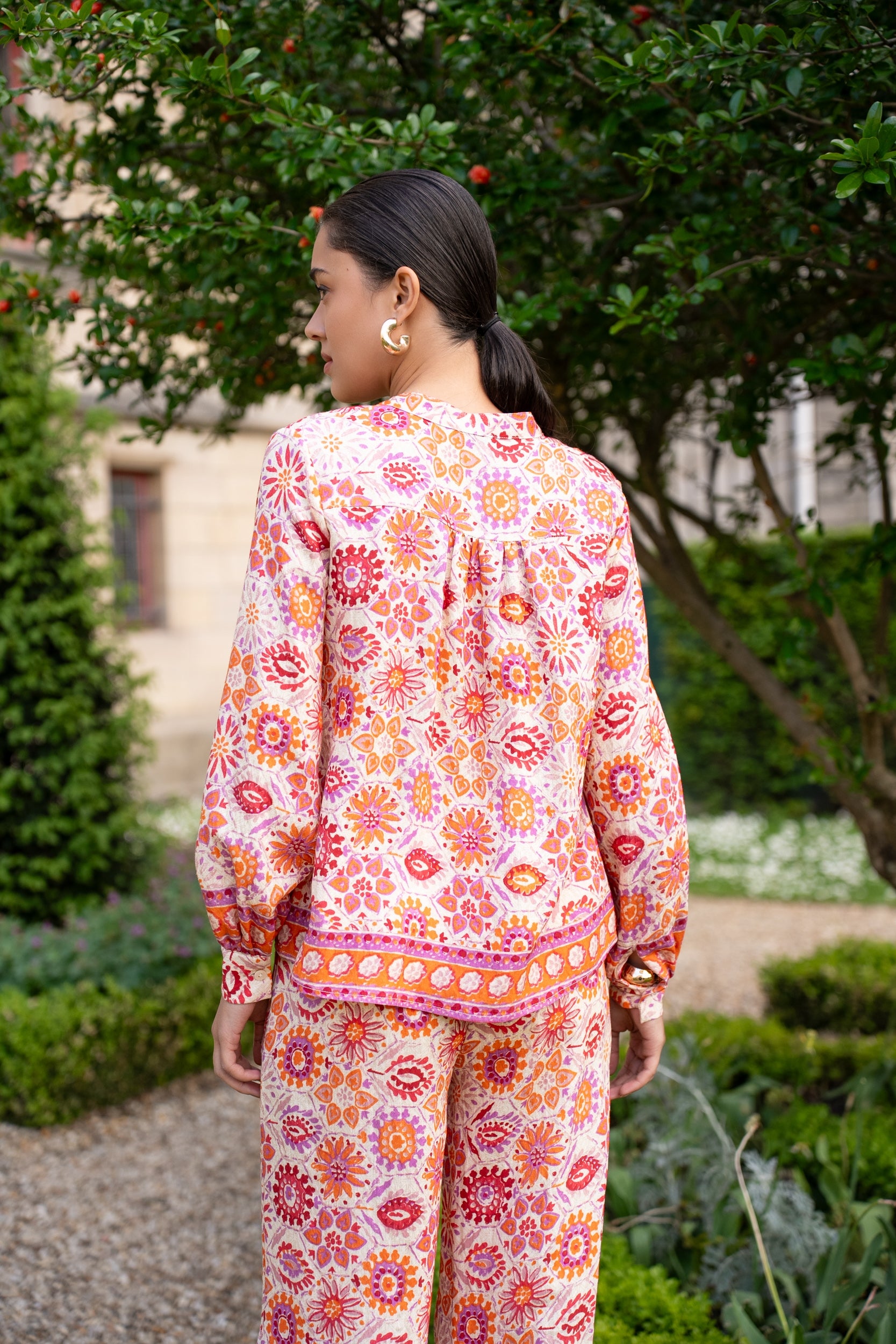 Blouse chemisier imprimé Théa