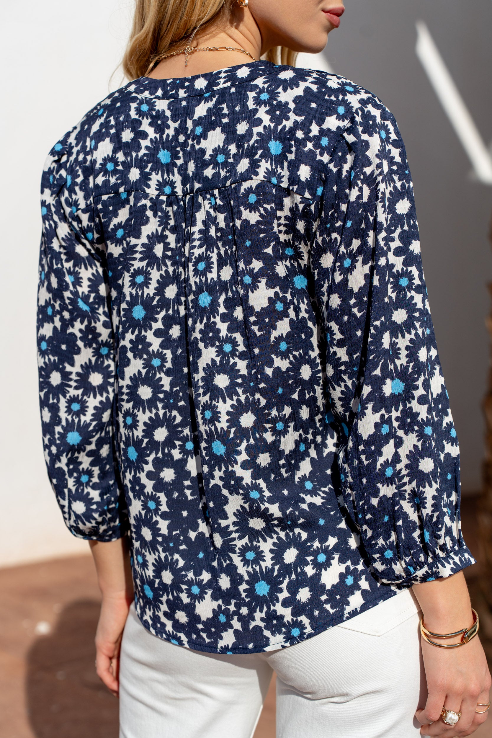 Eléna shirt in floral printed silk
