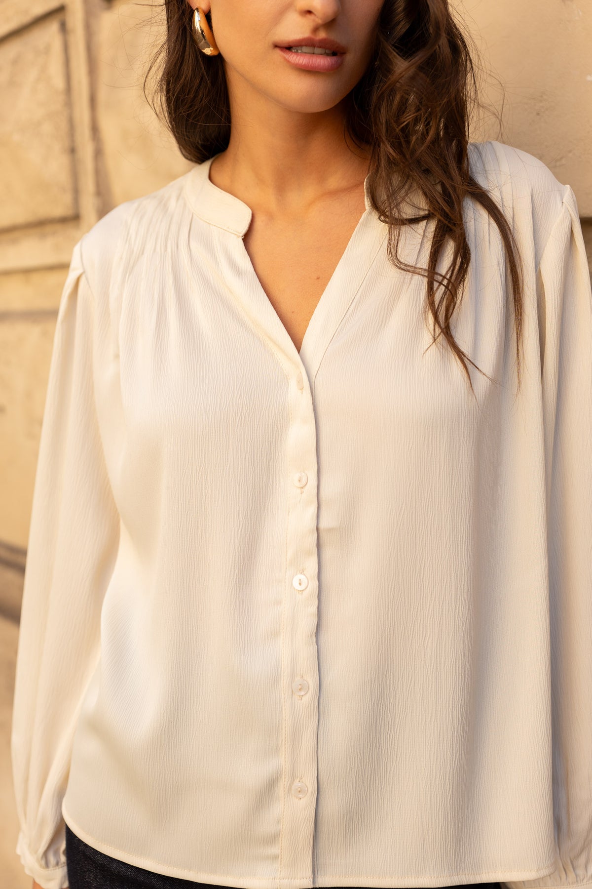 Eléna shirt in floral printed silk