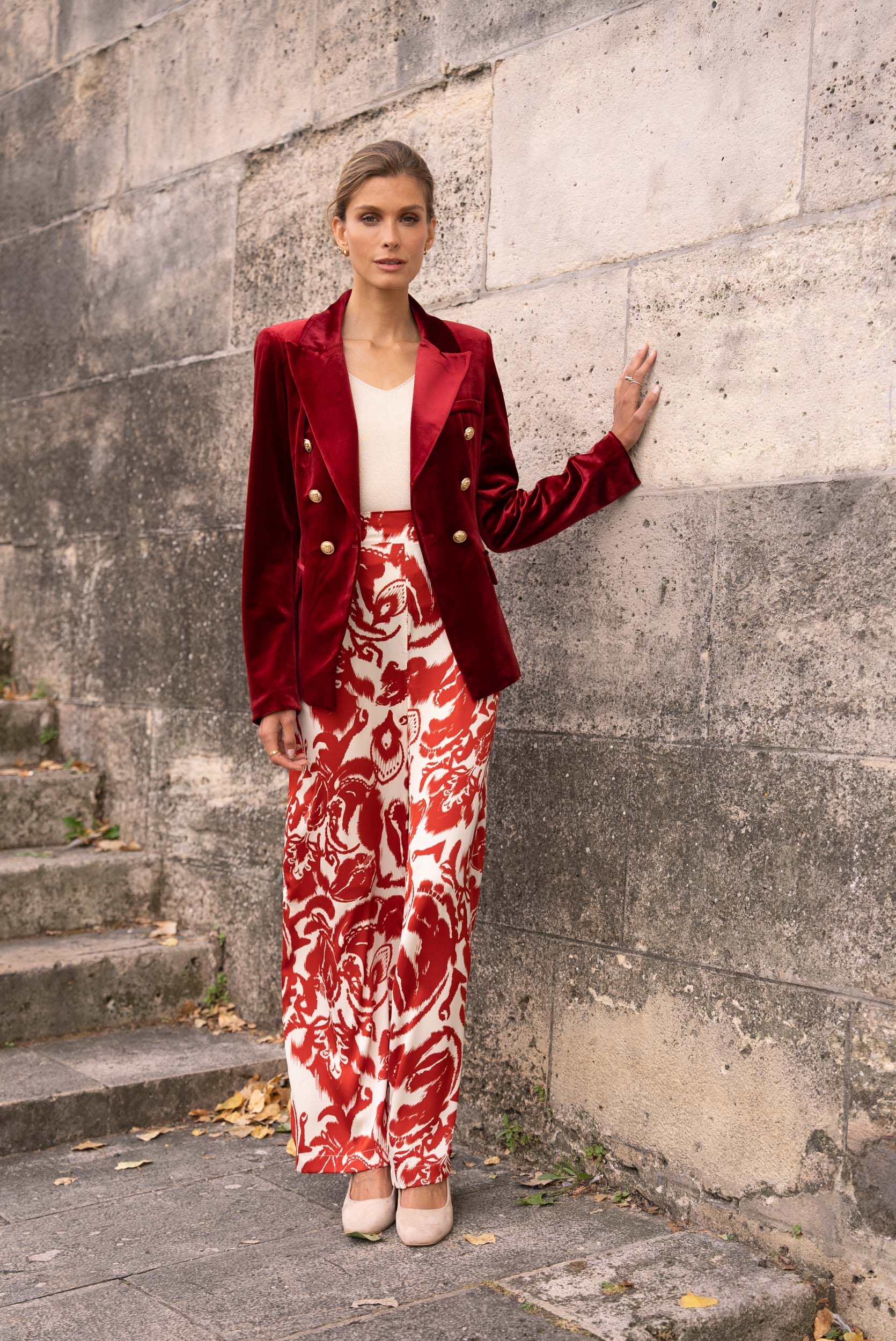 Gabrielle Velvet Blazer Jacket