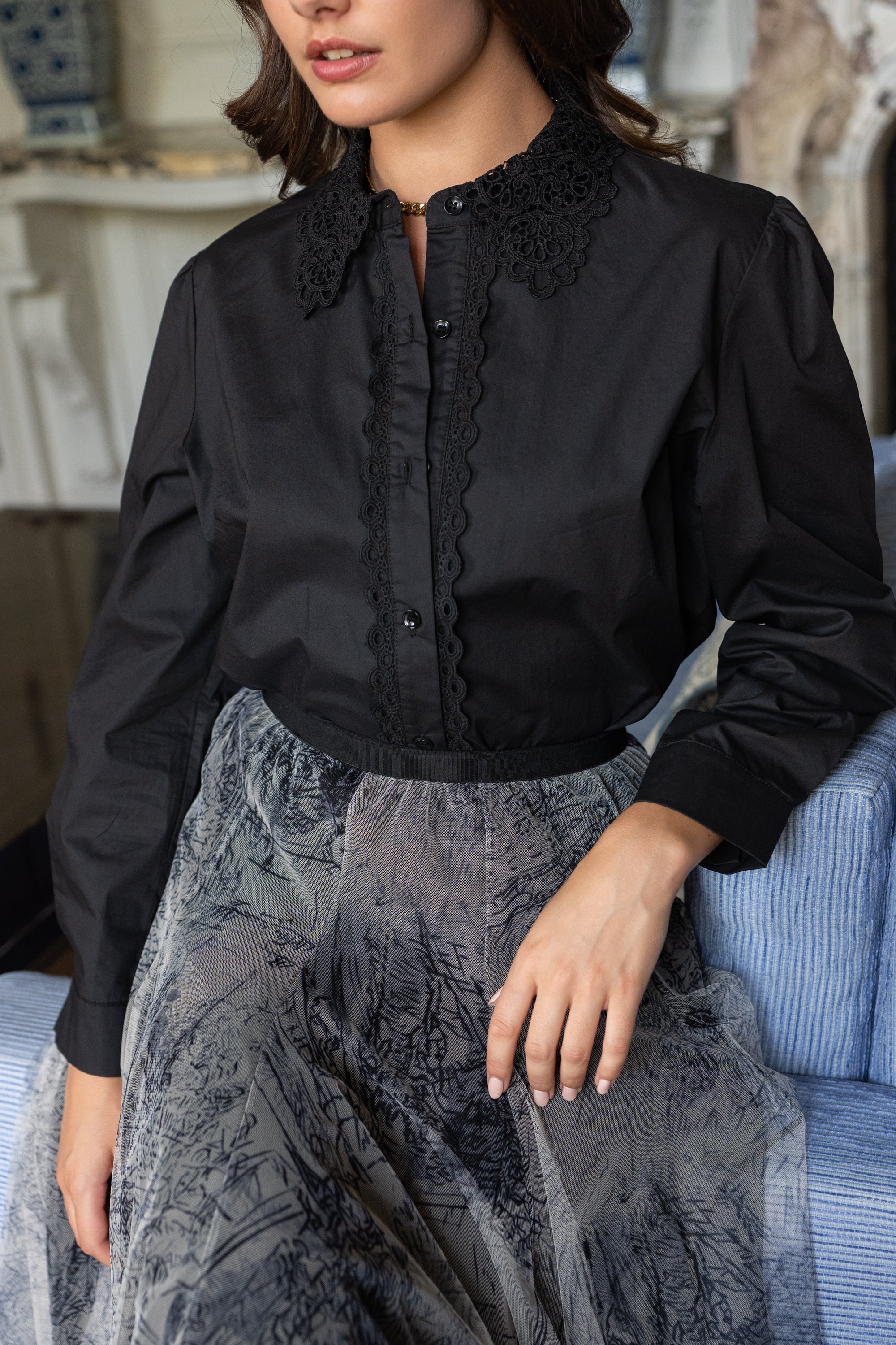 Chemise Victorine en coton