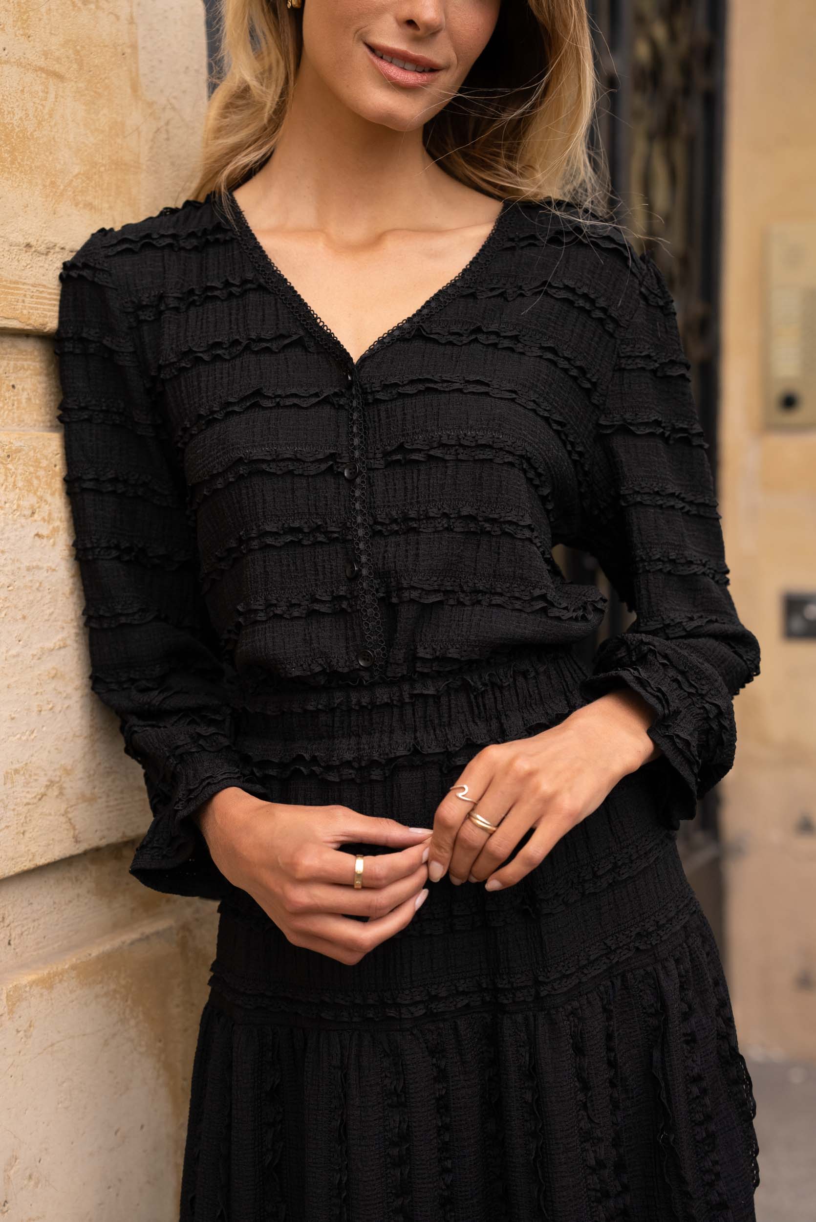 Blouse Capucine à boutonnage