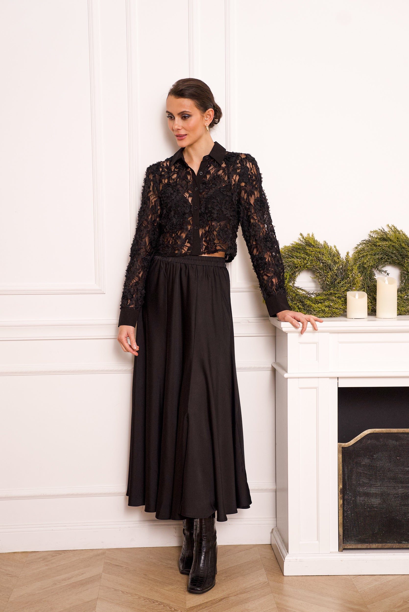 Jupe sirène Valentine en satin