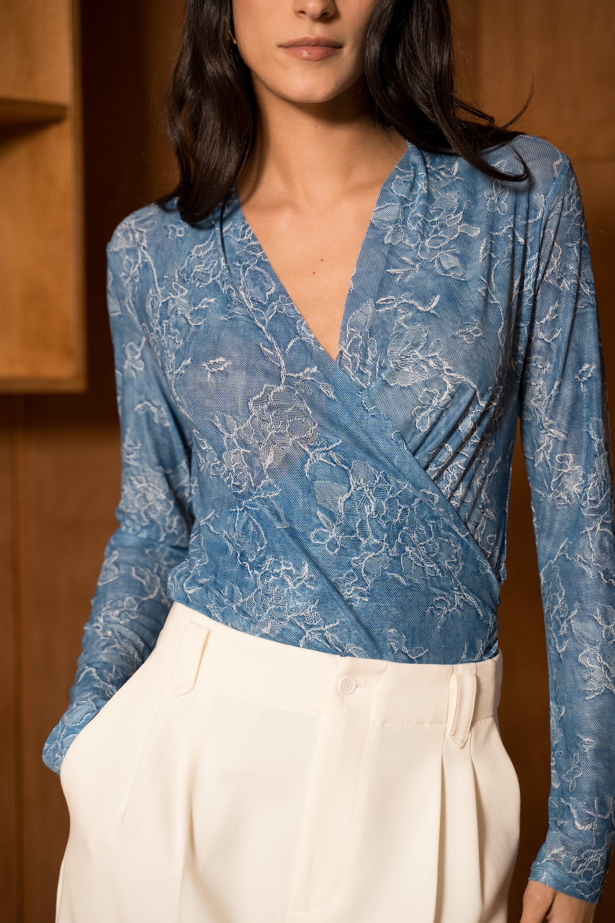 Elisabeth Leopard satin top