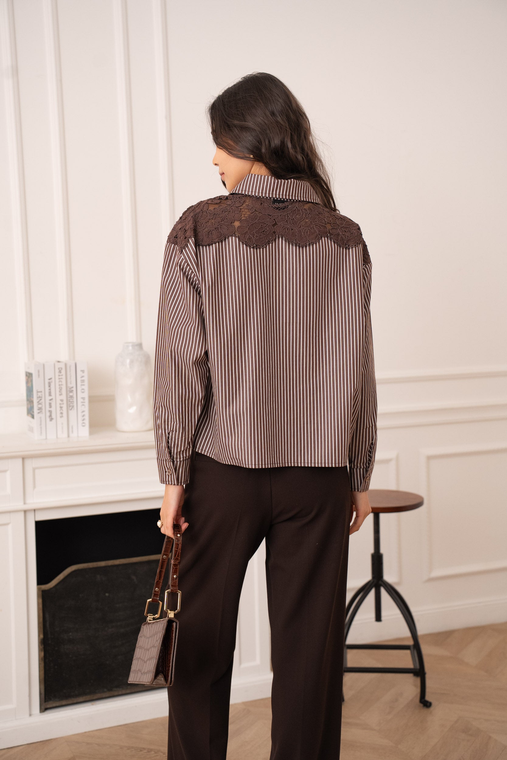 Ariane turtleneck lace blouse 