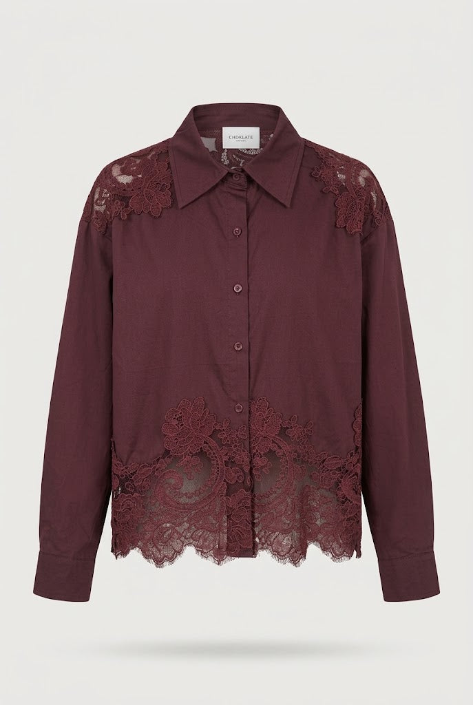 Ariane turtleneck lace blouse 