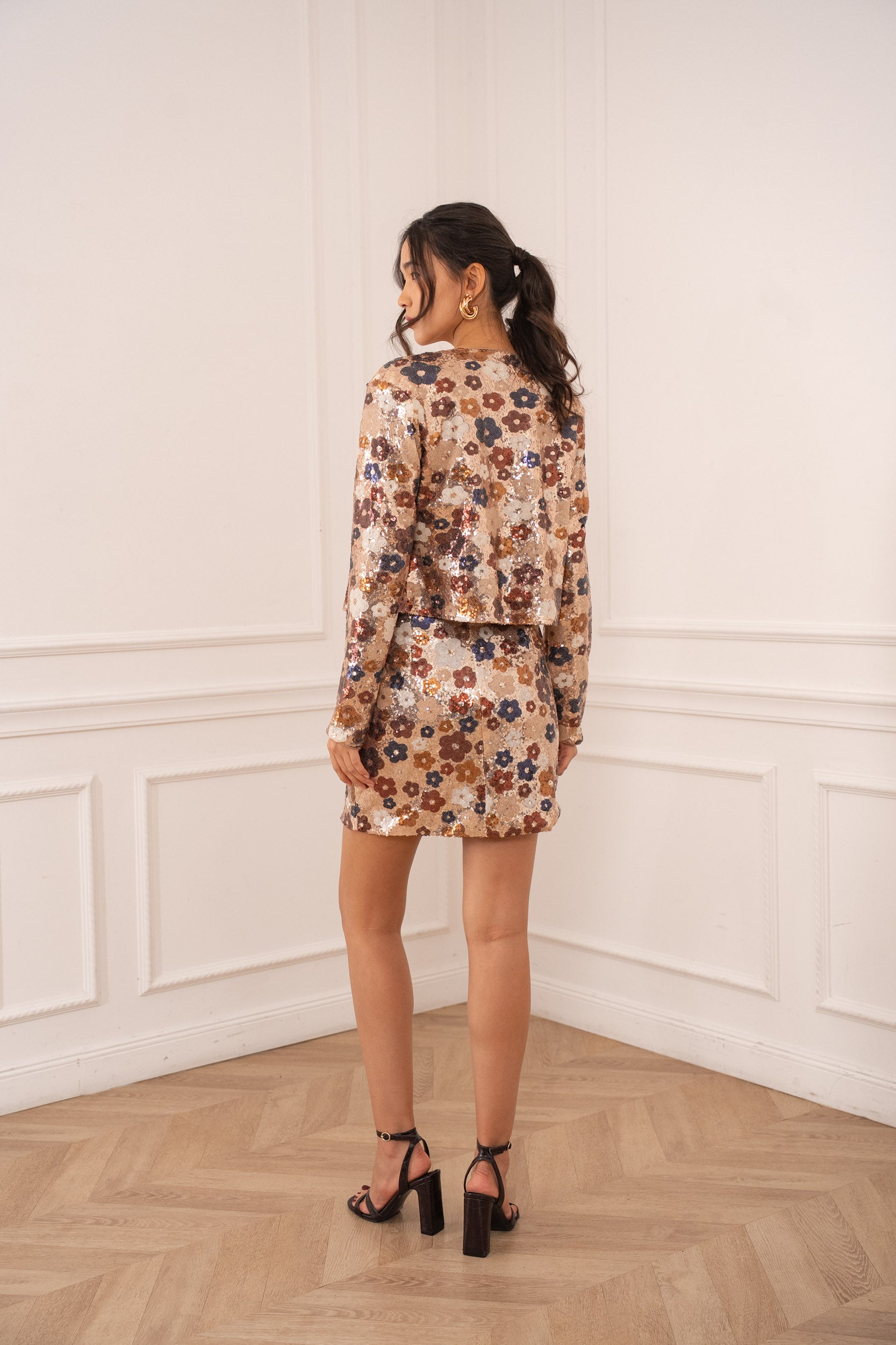 Short silk printed Saint-Tropez dress