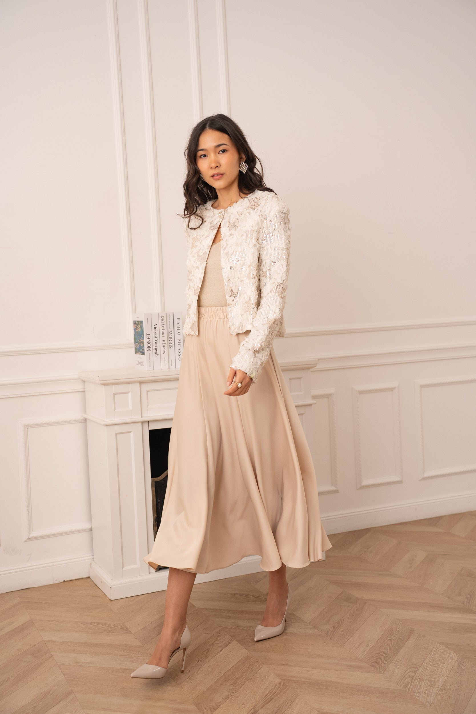 Jupe sirène Valentine en satin