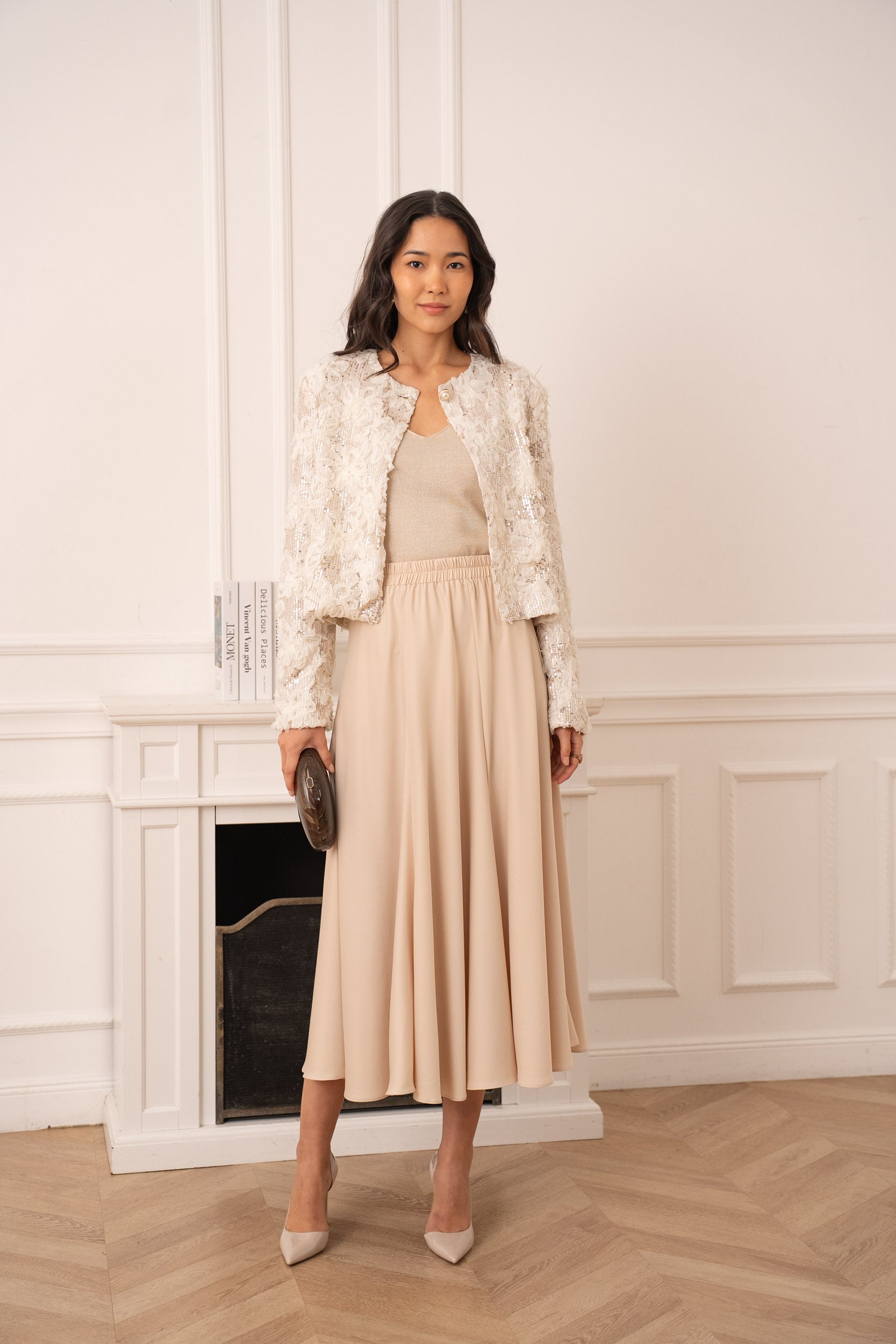 Jupe sirène Valentine en satin