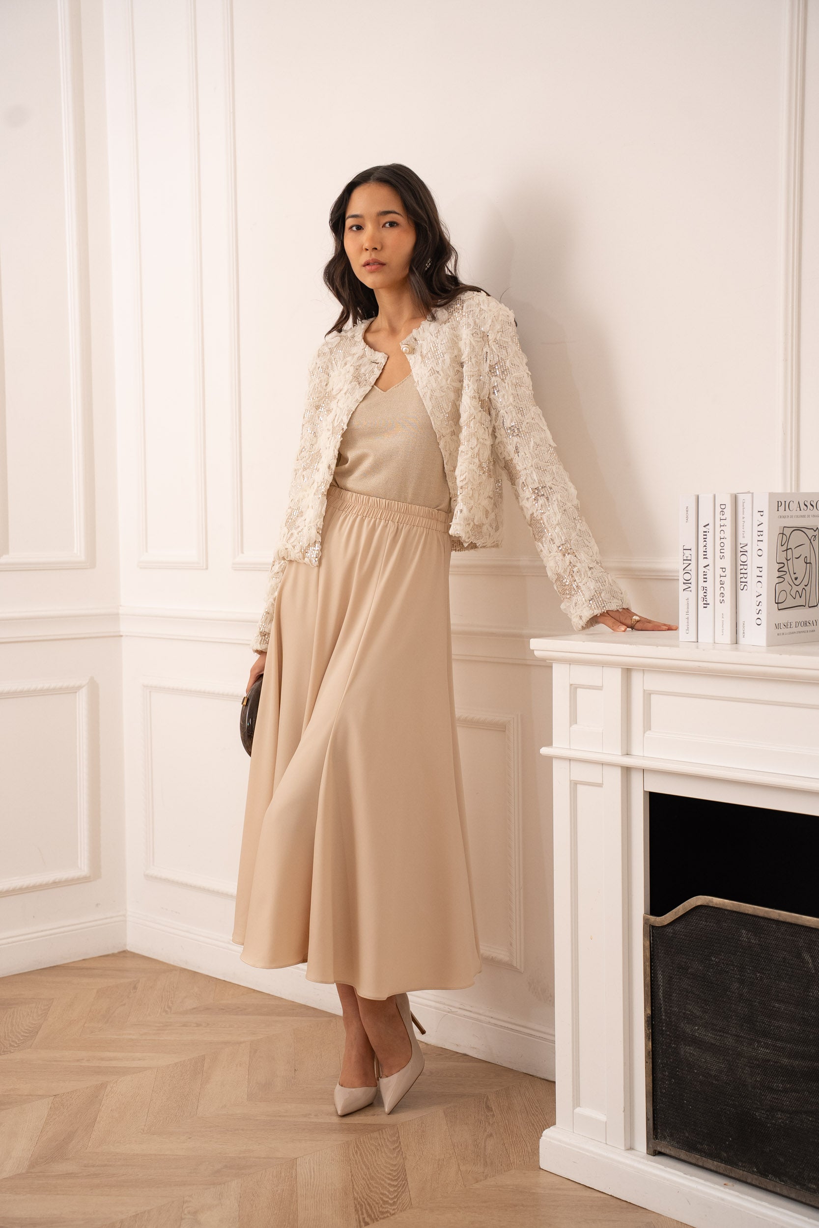 Jupe sirène Valentine en satin