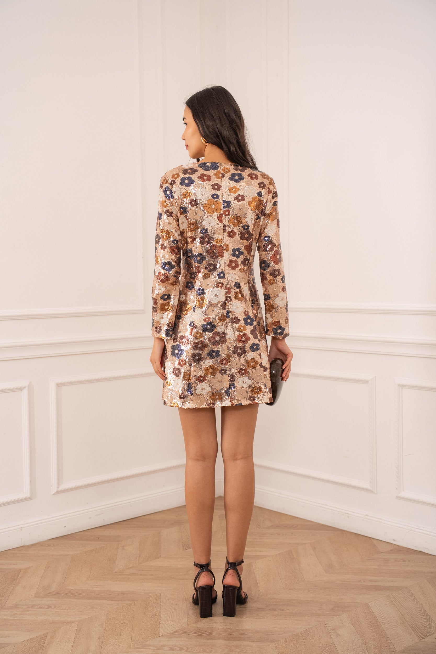 Short silk printed Saint-Tropez dress