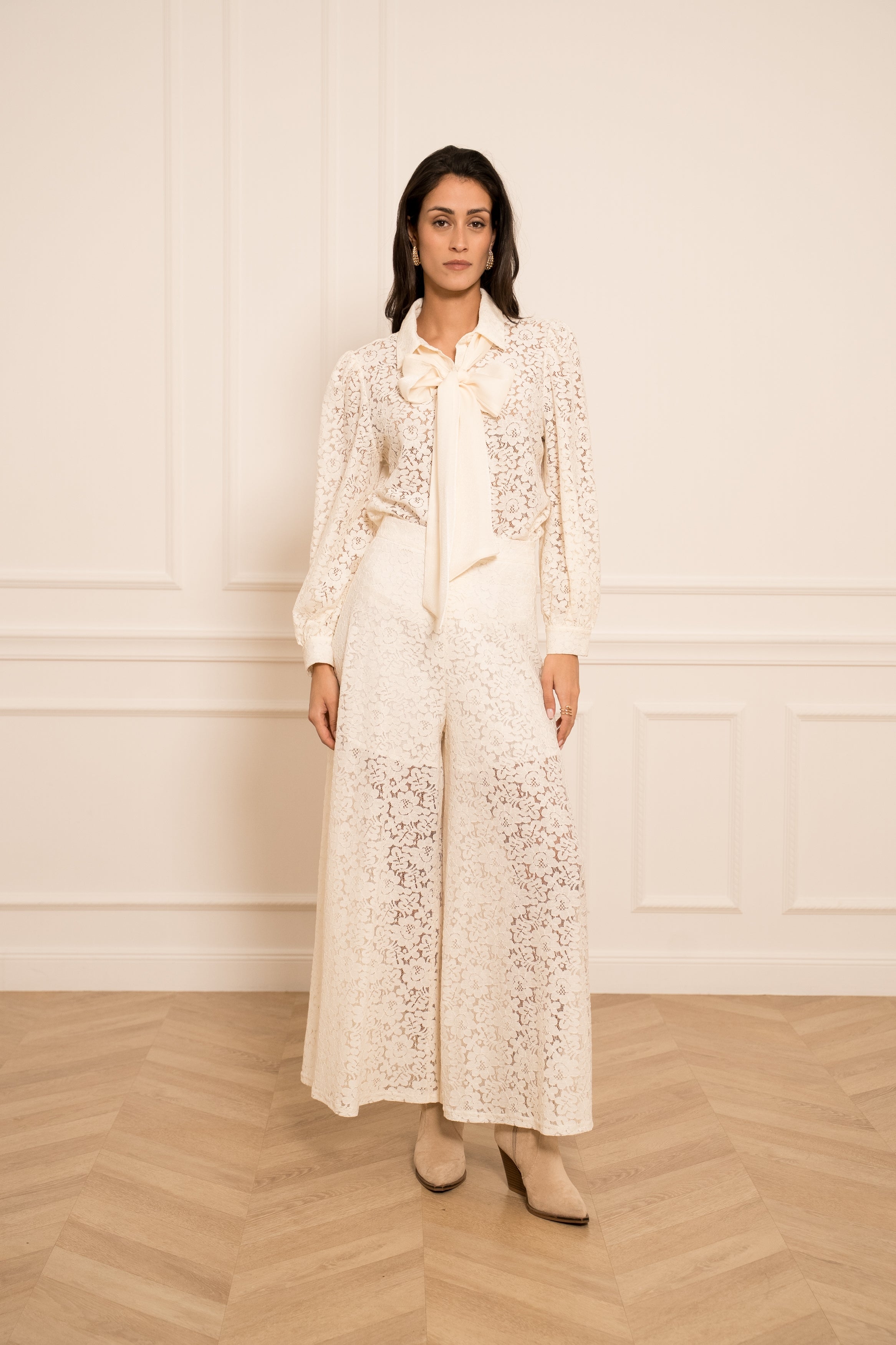 Chemise Charlotte col lavallière