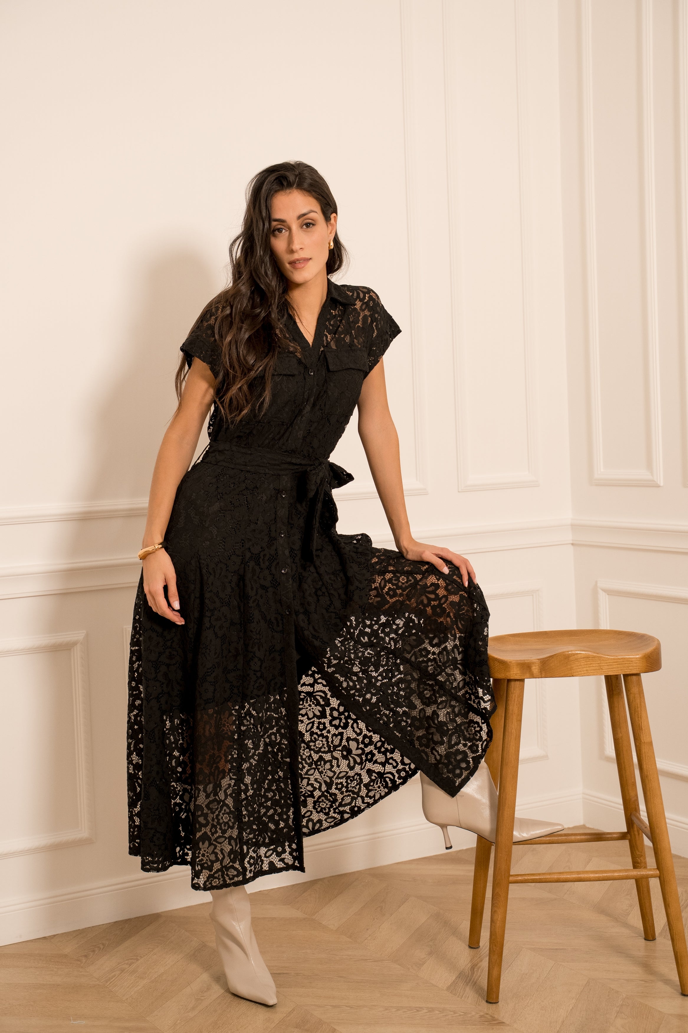 Robe chemise Margot dentelle