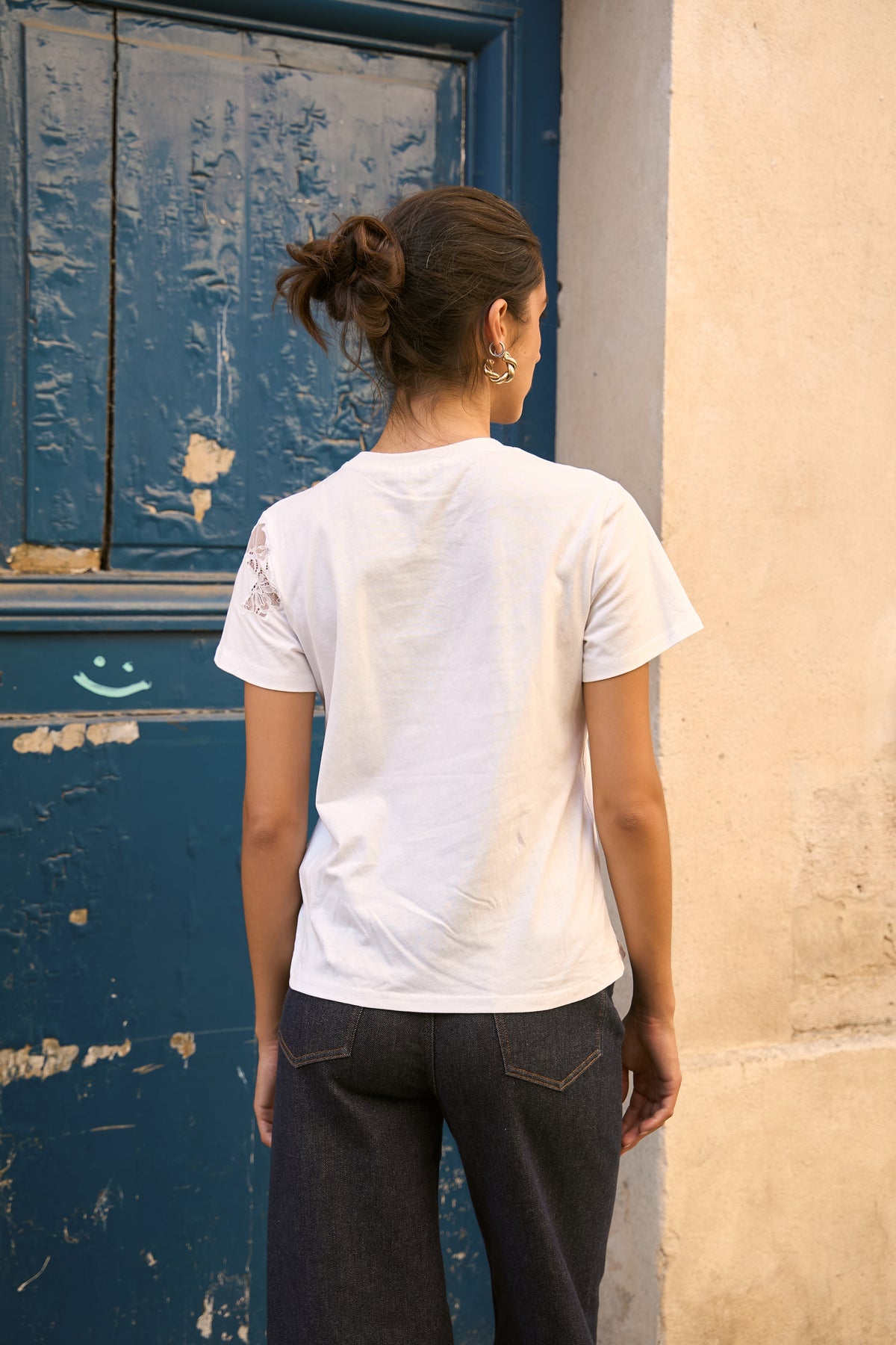 T-shirt en coton brodé
