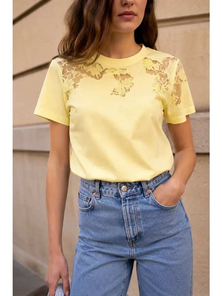 T-shirt en coton brodé