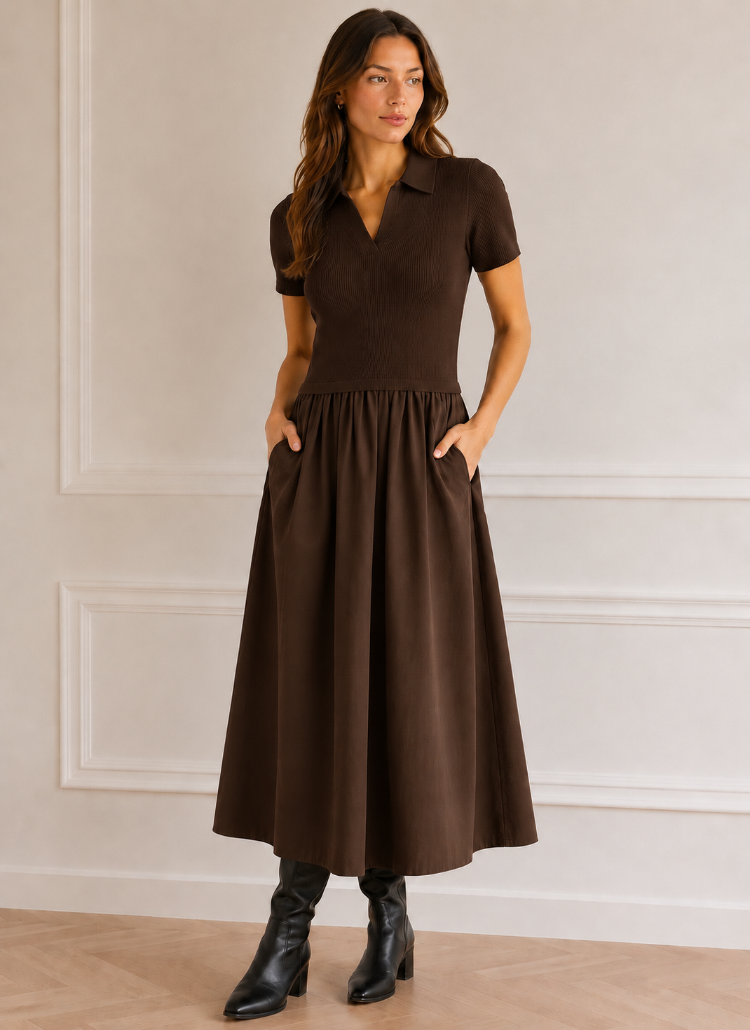 Robe bi-matière Loïs