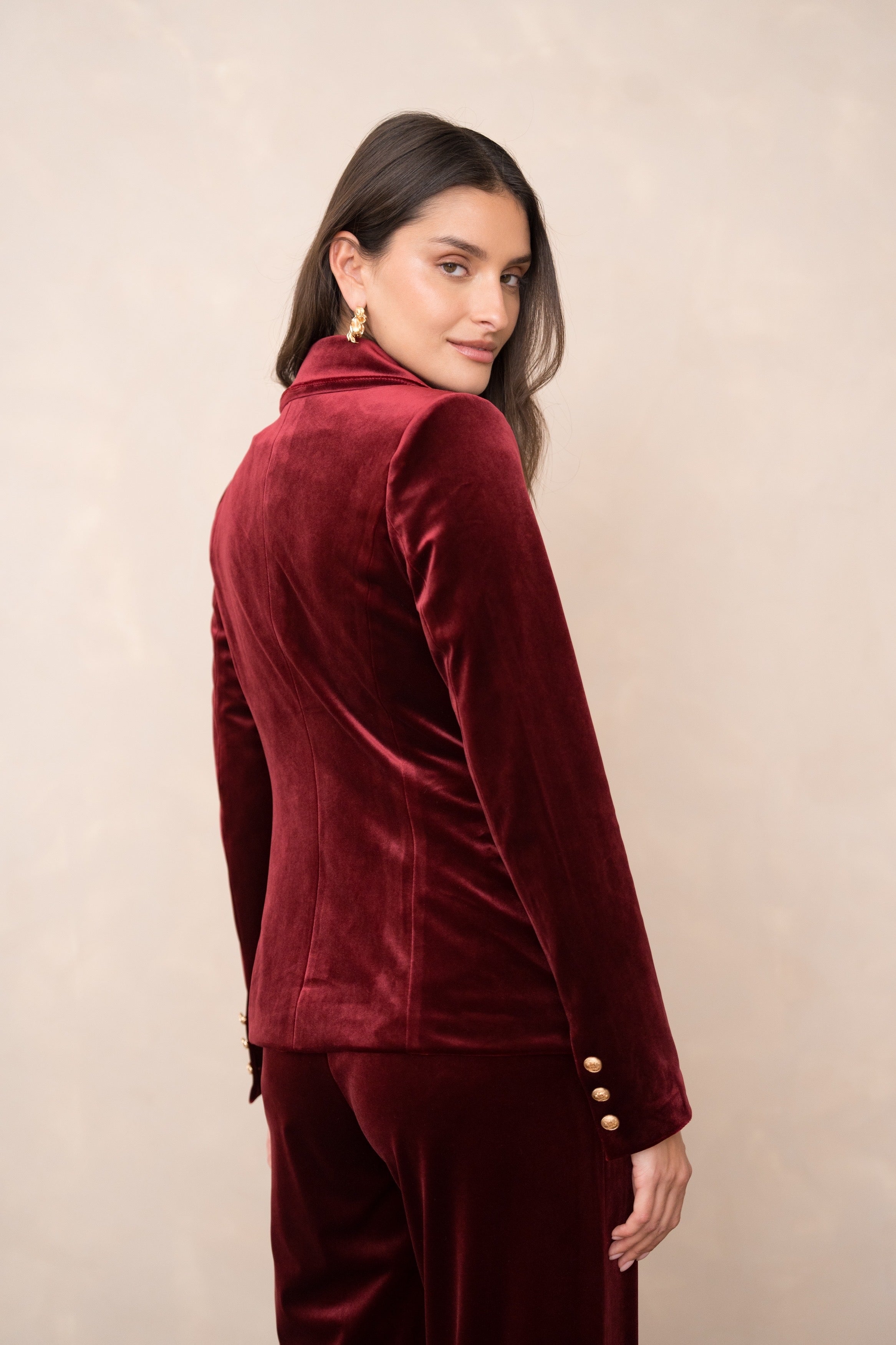 Gabrielle Velvet Blazer Jacket