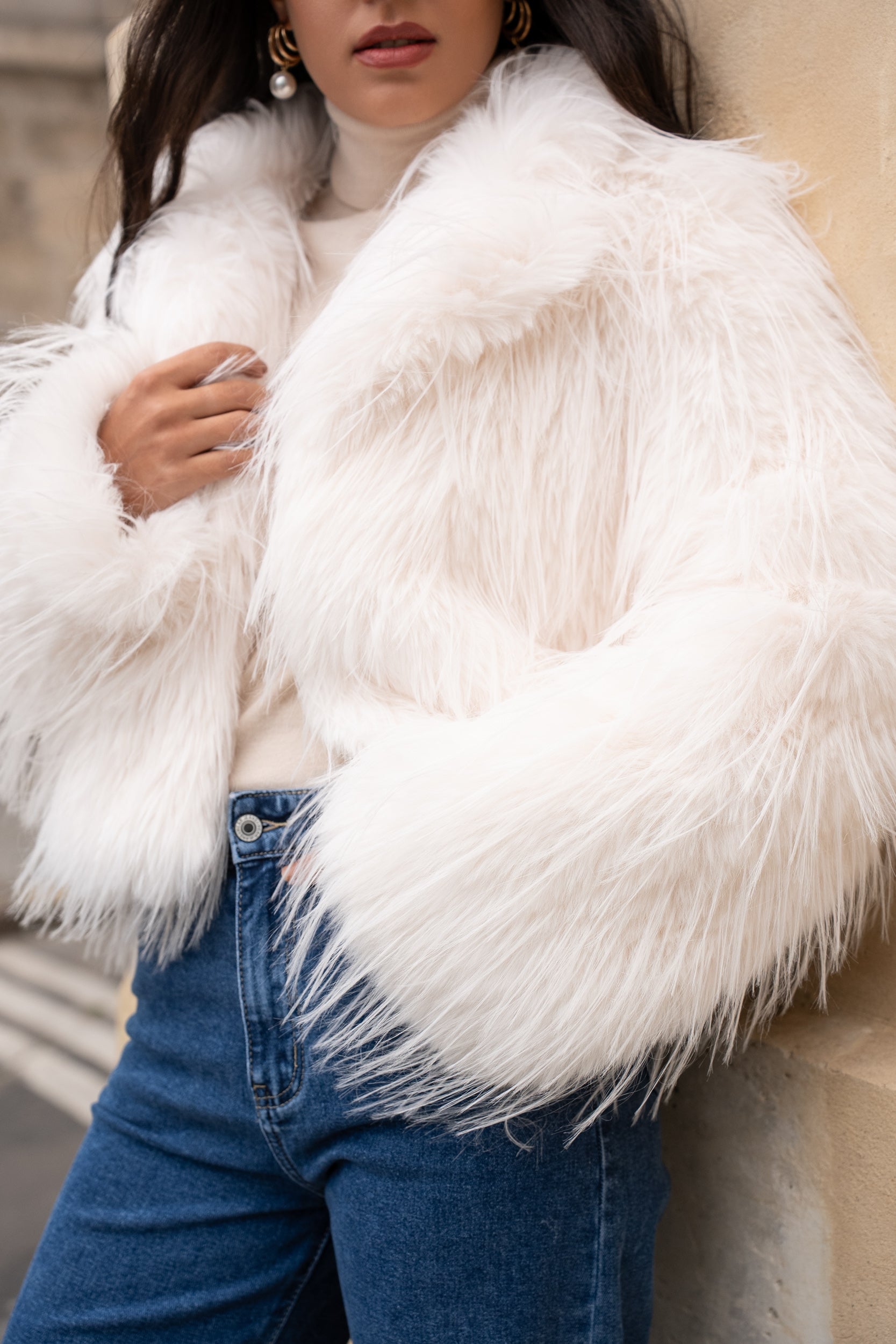 Veste Stockholm en fausse fourrure