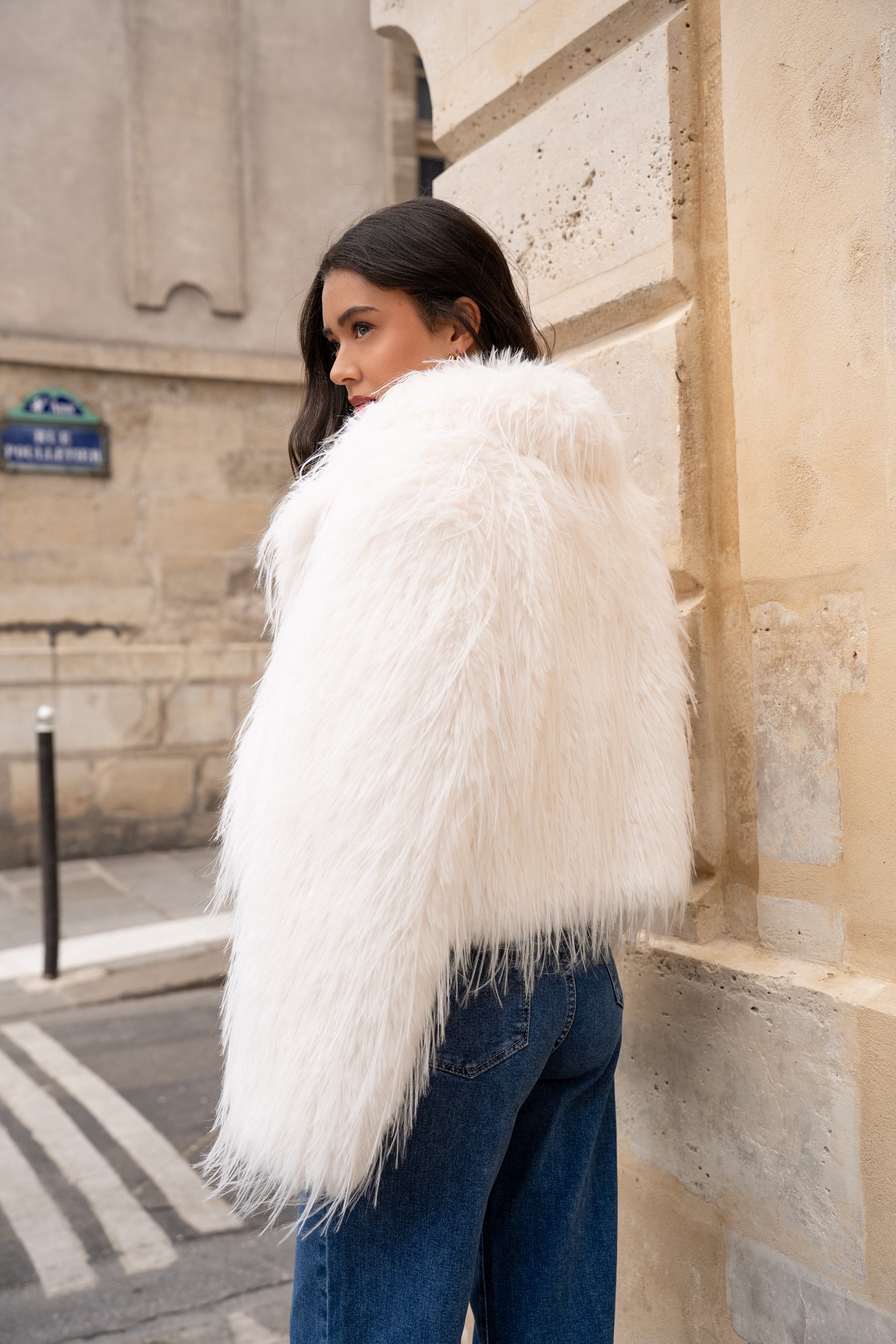 Veste Stockholm en fausse fourrure