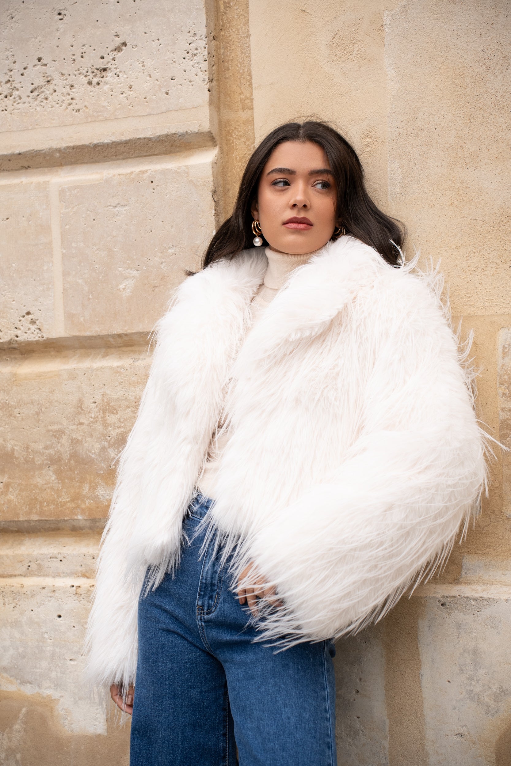 Veste Stockholm en fausse fourrure