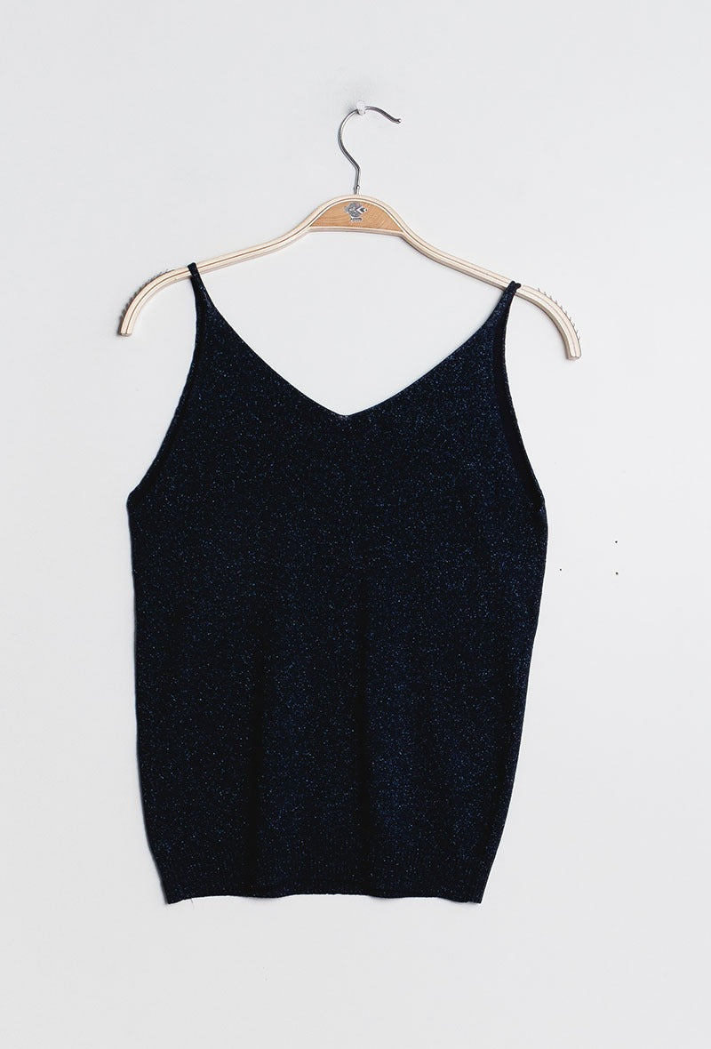 Shiny lurex tank top 